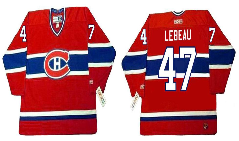 2019 Men Montreal Canadiens #47 Lebeau Red CCM NHL jerseys->montreal canadiens->NHL Jersey